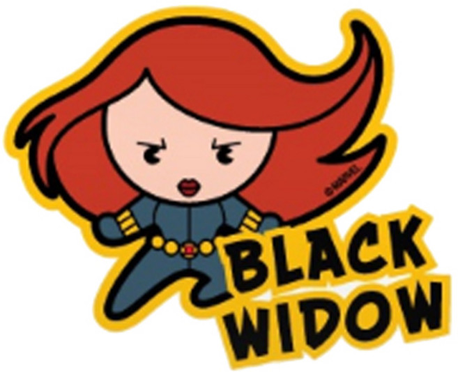 마블 차량용 다용도 데코 스티커, 블랙위도우, 1개