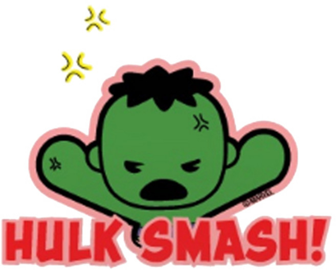 마블 차량용 다용도 데코 스티커, 헐크, 1개