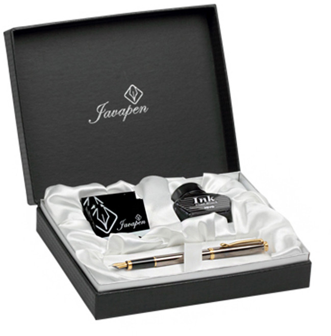 자바펜 로얄 플래티넘 만년필 선물세트, F, 그레이스