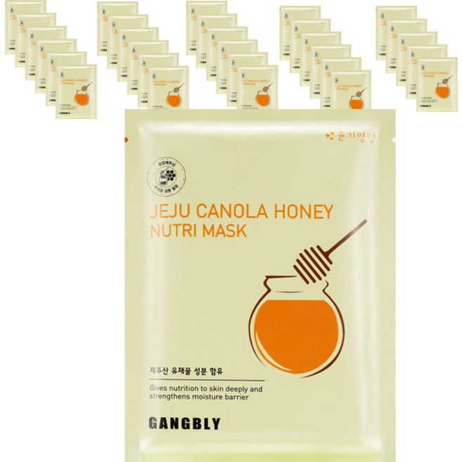 강블리 제주 유채꿀 영양 마스크팩 25ml, 1개입, 30개
