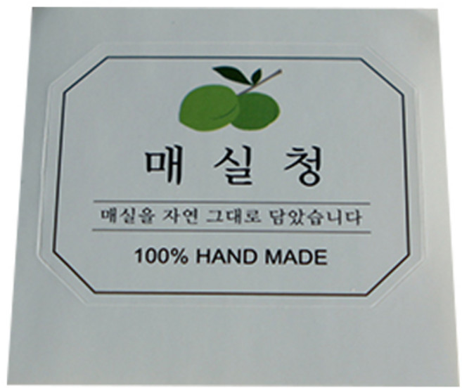 티나피크닉 과일청포장 8각스티커 매실청 대, 혼합 색상, 23개입