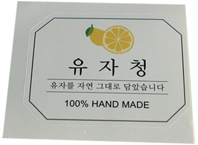 티나피크닉 과일청포장 8각스티커 유자청 소, 혼합 색상, 26개입