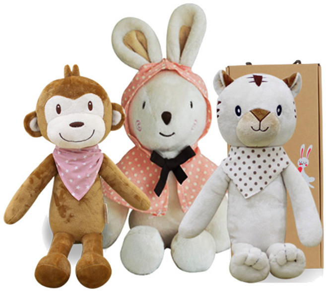 코니베이비 띠별 가족 애착인형 아기백호 40 + 아기원숭이 40 + 내친구토끼 60 + 선물박스, 1세트