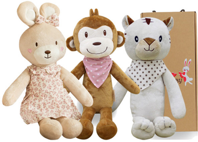 코니베이비 띠별 가족 애착인형 아기백호 40 + 아기베순이 40 + 아기원숭이 40 + 선물박스, 1세트