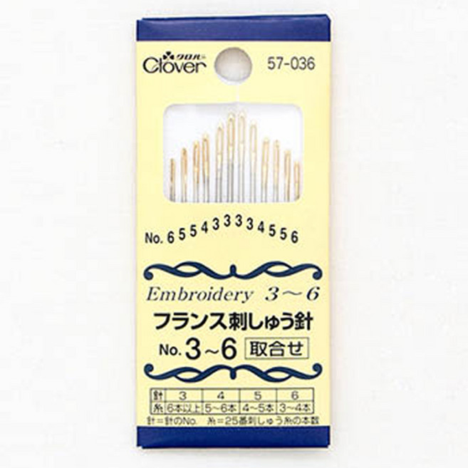 Clover 프랑스 자수바늘 12p, 1세트