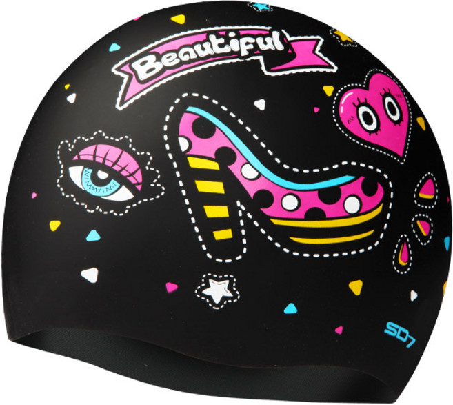 SD7 Beautiful Shoes 실리콘 수모 SGL-CA177, Black, 1개