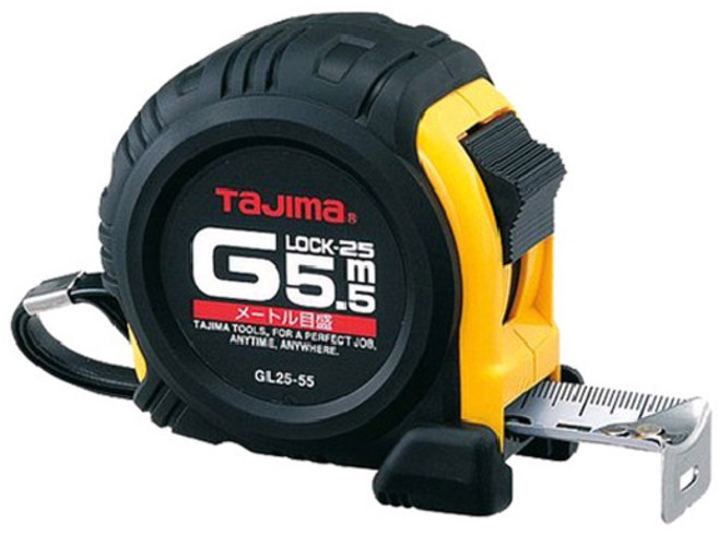타지마 고무피복줄자 5.5m x 25mm GL25-55, 1개