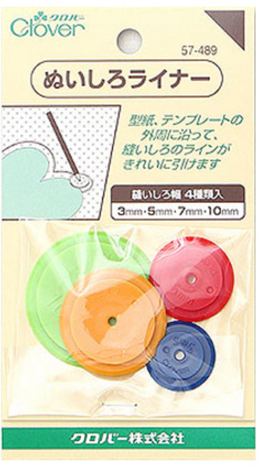Clover 시접 라이너 3~10mm, 혼합 색상, 1개