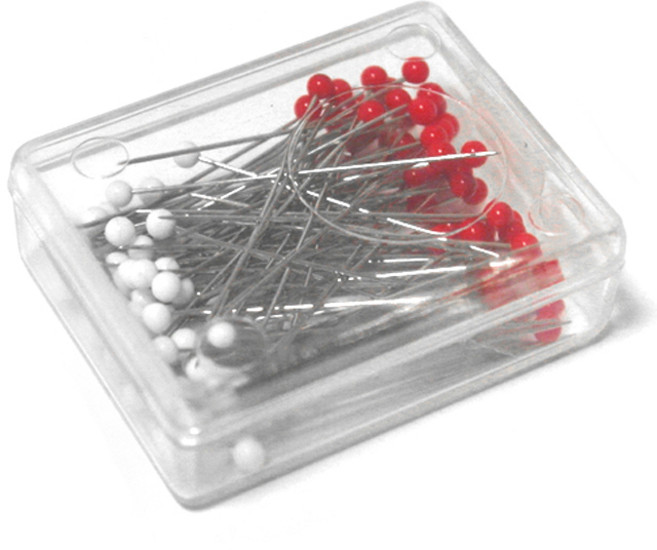 가와구찌 유리구슬 시침핀 33mm, 혼합 색상, 1개