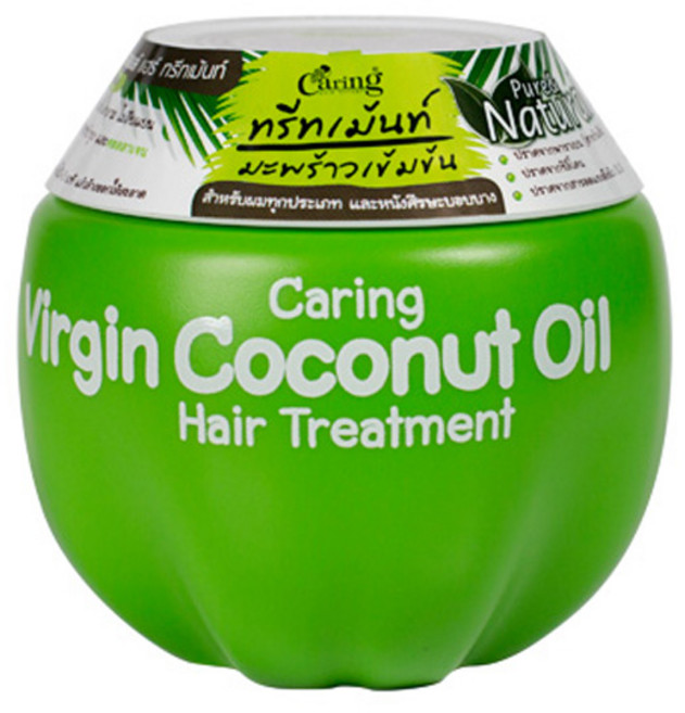 케어링 버진 코코넛 오일 헤어 앤 두피 트리트먼트, 230ml, 1개