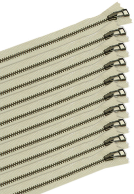 YKK 빈티지 소잉 지퍼 22cm, 젠틀베이지, 10개입