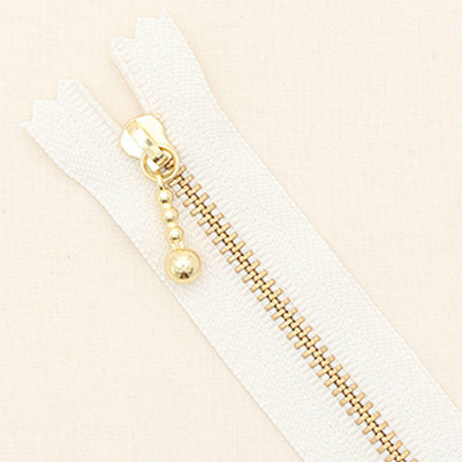 YKK 골드 지퍼 40cm, 아이보리, 10개