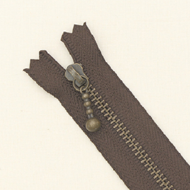 HAPPY BEARS 復古拉鍊 20cm, 10個, 栗色