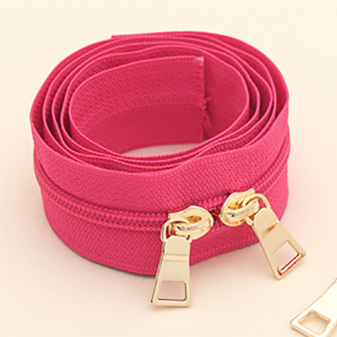 해피베어스 솔리드 코일 지퍼 100cm, 핫핑크, 1개