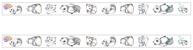 필립로지스틱 시크릿 가든 마스킹테이프 20mm x 8m, 큐트판다, 2개입
