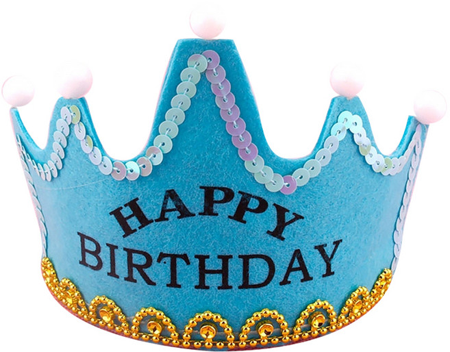 파티복닷컴 전구왕관모자, 블루해피, 1개