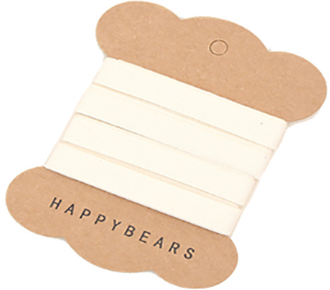 해피베어스 내추럴 라벨용 면테이프 10mm, 4개