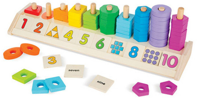 멜리사앤더그 숫자 원목 교구놀이 MD9275, 혼합색상, 1개