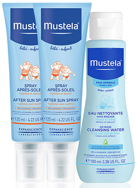 무스텔라 애프터 선 스프레이 125ml x 2p + 노 린스 클렌징 워터 100ml, 1세트