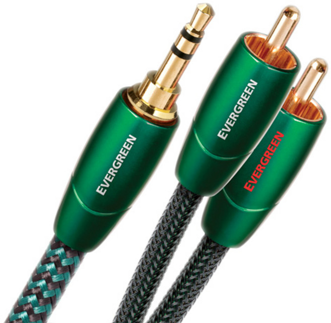 AudioQuest Evergreen 3.5mm 轉 RCA 類比訊號線 2m, 單一商品, 1個