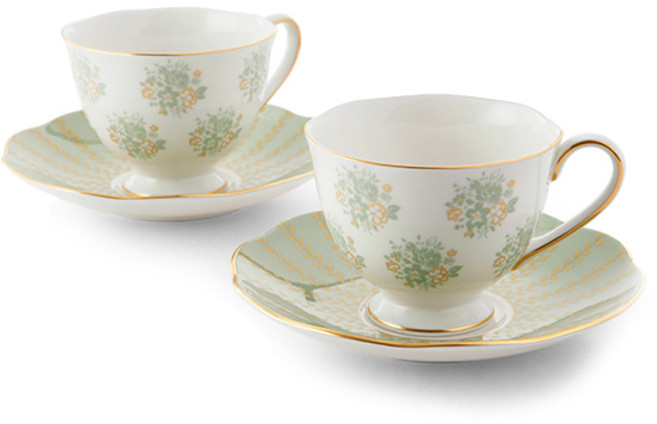 ZEN 웬디 2인조 커피잔 세트, 혼합 색상, 1세트