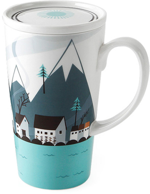 산드라이삭슨 점보 머그컵 670ml + 뚜껑 세트, 겨울, 1세트