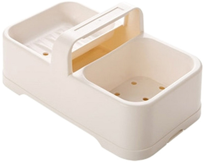 더자카 손잡이형 더블 비누 받침대, Y217LBBO094, 1개