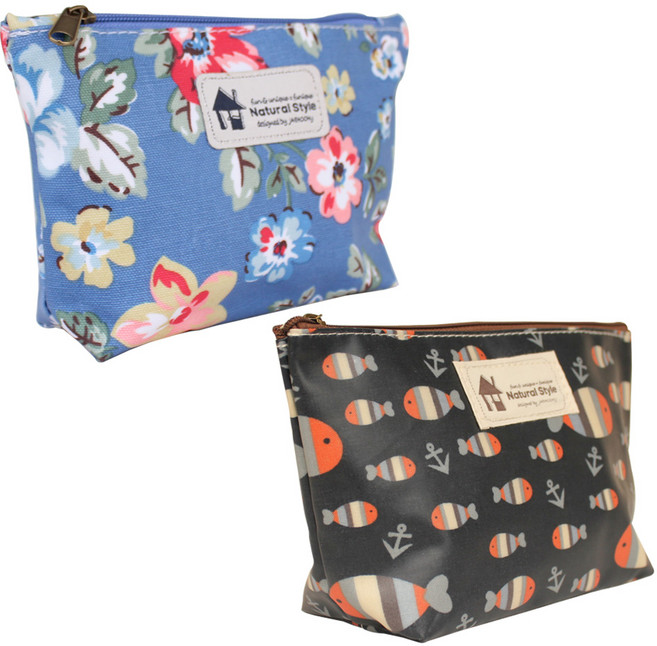 FUNIQUE 러블리방수파우치 M세트 블루가든 + 헤엄치는물고기