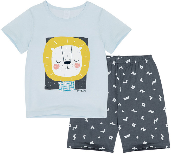 쁘리엘르 아동용 보보 반소 상하 실내복 세트