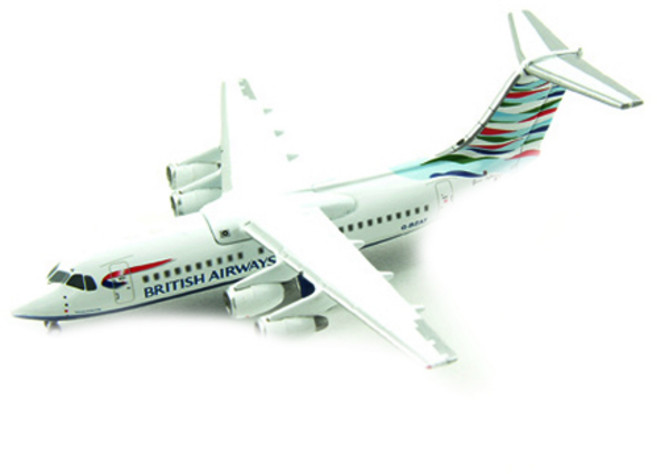 JET-X 1/400 BAe 146-300 BRITISH AIRWAYS JX210031WH客機壓鑄模型, 混色