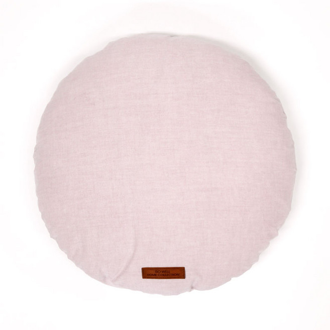 보웰 빈티지 코튼 원형방석 커버, 인디핑크