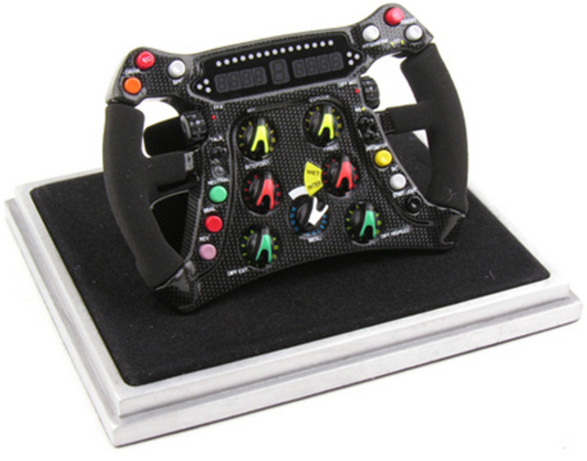 AMALGAM 레프리카 Brawn BGP001 Steering Wheel 다이캐스트, 혼합 색상, 1개