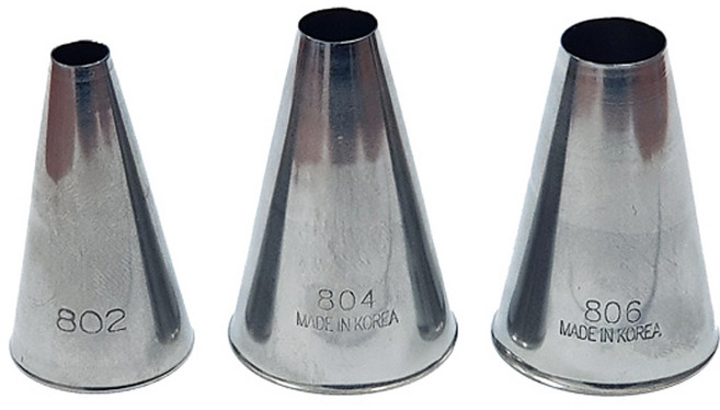 베스톰 모양 베이킹용 깍지 대1 3종 원모양, 802번 + 804번 + 806번, 1세트