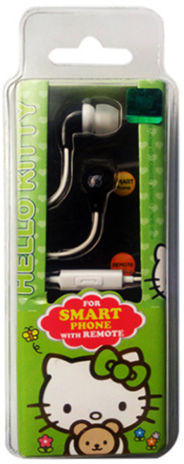 헬로키티 커널형 스마트폰 이어폰 HES-120 블랙