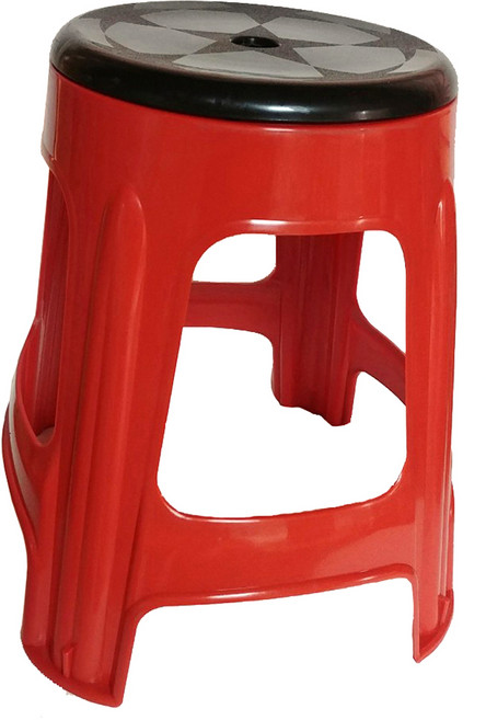 투에이산업 회전 간이의자, 레드, 1개