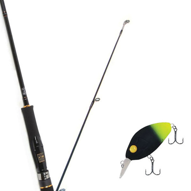 원다 아발론 스피닝 루어 낚싯대 602M + 다미끼 디씨-200 하드 베이트 루어 55mm009-1 GREEN TAIL BLACK, 1세트