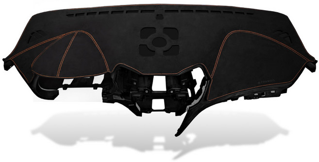 본투로드 샤모아 논슬립 대쉬보드커버 블랙 원단 + 레드 스티치, 현대, LF 소나타/Hybrid 2015년~2017년(센터 유)