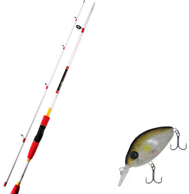 아피스 배스게임 XT 루어 낚싯대 화이트 + 다미끼 디씨-200 하드 베이트 루어 55mm 304H SP AYU, 1세트