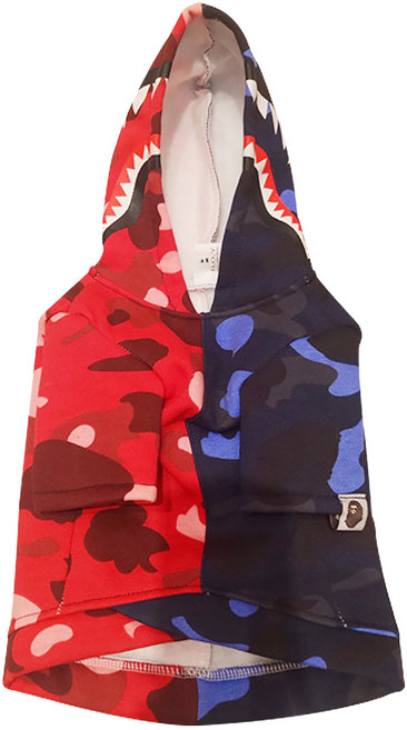 알럽펫 강아지 상어 후드티, 혼합 색상, 1개