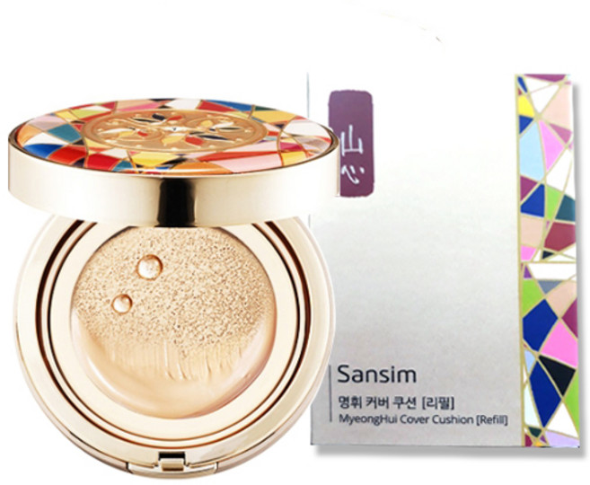 쥬단학 산심 명휘 커버 쿠션 본품 17g + 리필 17g, 2호 은은한색, 2개입