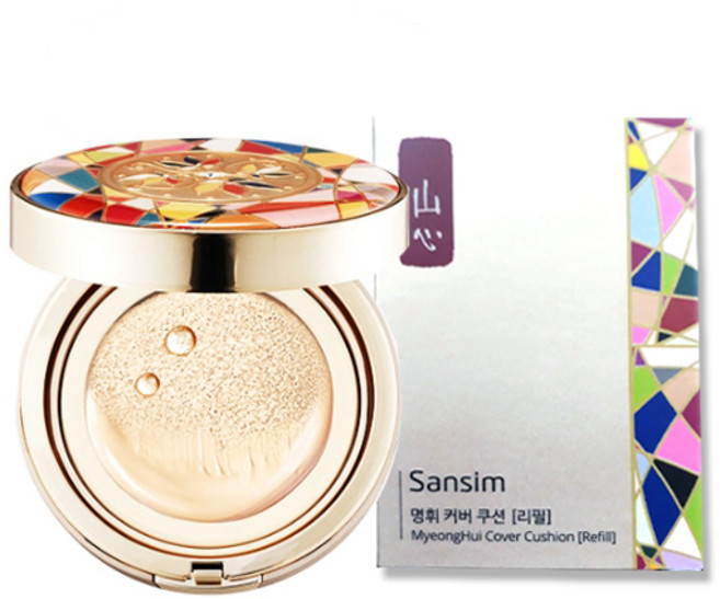 쥬단학 산심 명휘 커버 쿠션 본품 17g + 리필 17g, 1호 화사한색, 2개입