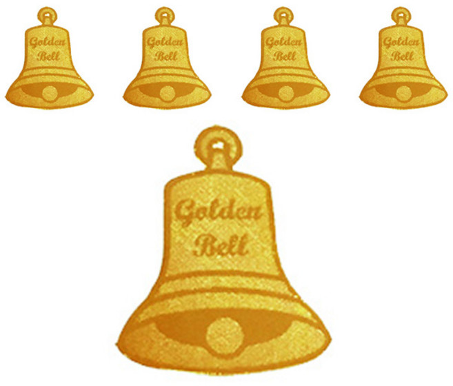 럭키심볼 황금종을 올려라 24K골드 도전 골든벨 전자파 차단 스티커, 혼합 색상, 5개