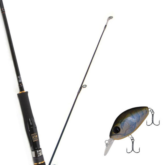 원다 아발론 스피닝 루어 낚싯대 602M + 다미끼 디씨-200 하드 베이트 루어 55mm 306T BLUE CRAW, 1세트