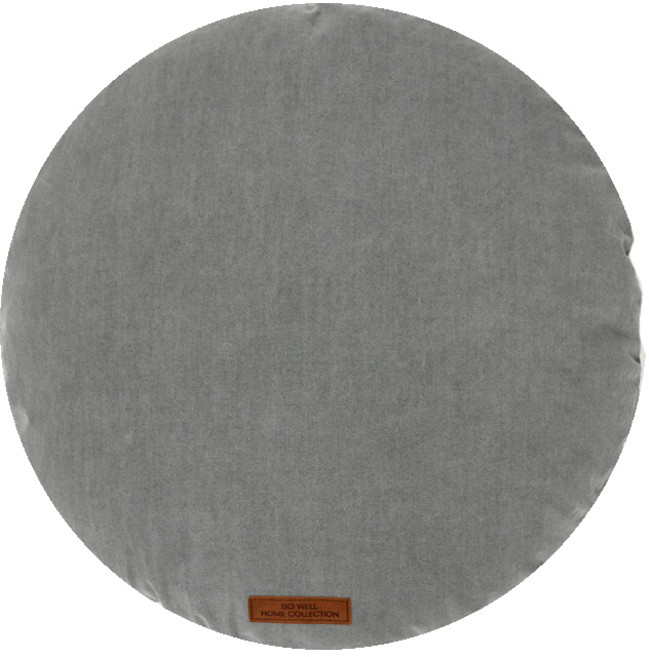 보웰 빈티지 코튼 원형방석 커버, 다크그레이