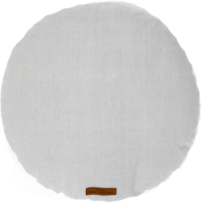 보웰 빈티지 코튼 원형방석 커버, 그레이