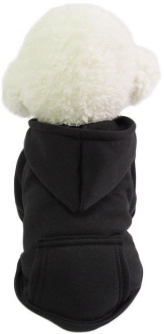 에이프릴16 캐주얼 똑딱이 강아지 후드티, 블랙, 1개