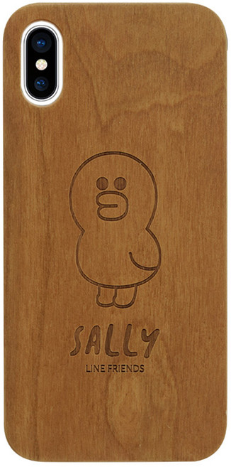 라인프렌즈 이중 범퍼 우드 휴대폰케이스