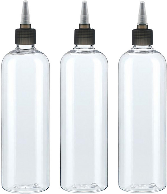 병도매닷컴 투명24 뾰족 검정마개 공병 AT500, 500ml, 3개입