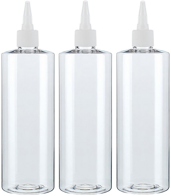 병도매닷컴 투명 뾰족 흰색마개 공병 AC500, 500ml, 3개