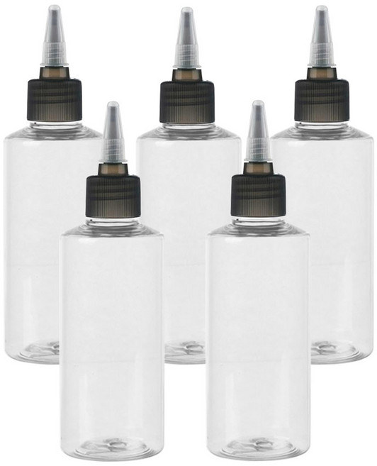병도매닷컴 투명 뾰족 검정마개 공병 AC150, 150ml, 5개